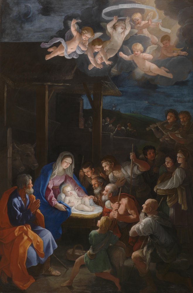 The Nativity at Night, 1640 by Guido Reni: Fine art print